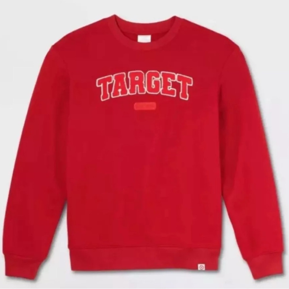 Target Viral Red Chenille Wondershop Top Sweatshirt Rare Unisex Mens Womens New